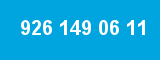 926 149 06 11 926 149 06 11